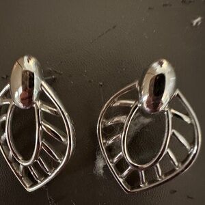 Silver pierced earrings